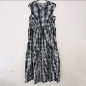 Oversized Everlane Gingham Tiered Sundress